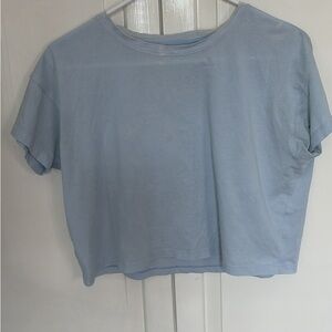 lululemon athletica Light Blue Short Sleeve Boxy Tee